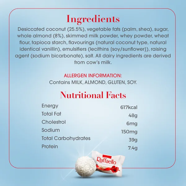 Raffaello Coconut & Almond 15 pcs 150 g (6)
