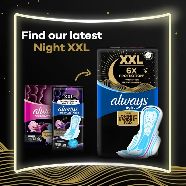 Always Night XXL Maxi Thick For Super Heavy Nights Sanitary Pads with Wings 7 pcs (6)