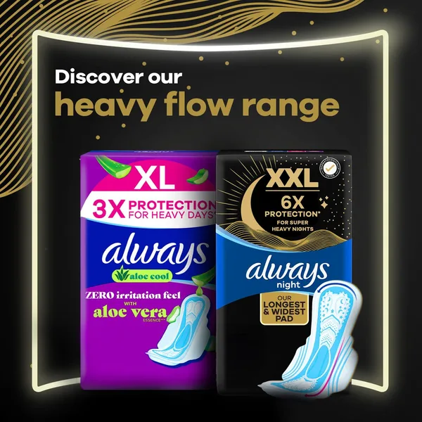 Always Night XXL Maxi Thick For Super Heavy Nights Sanitary Pads with Wings 7 pcs (7)