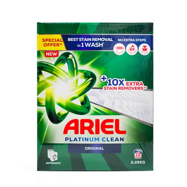 Ariel Platinum Clean Original Front Load Washing Powder 2 x 2.25 kg (2)