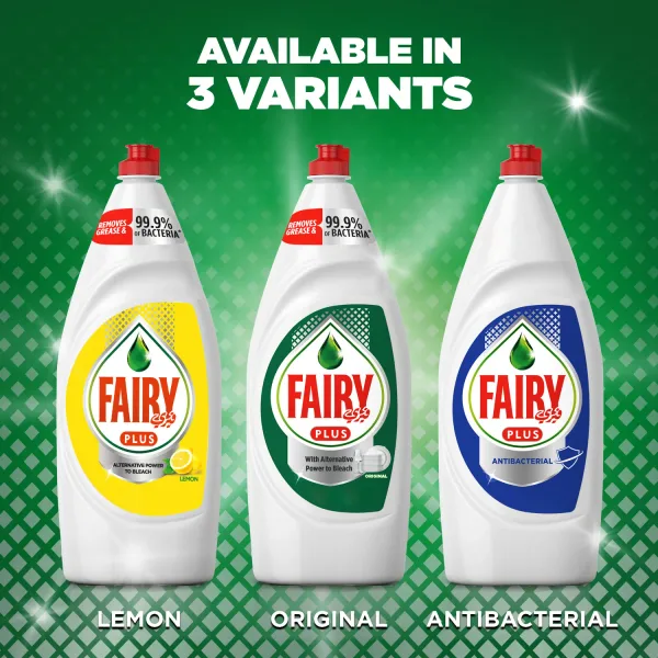 Fairy Plus Lemon Dishwashing Liquid Soap With Alternative Power To Bleach 800 ml (4)