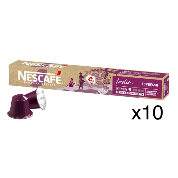 Nescafe Farmers Origins India Espresso Intensity 9 Coffee Capsules 10 pcs 44 g (6)