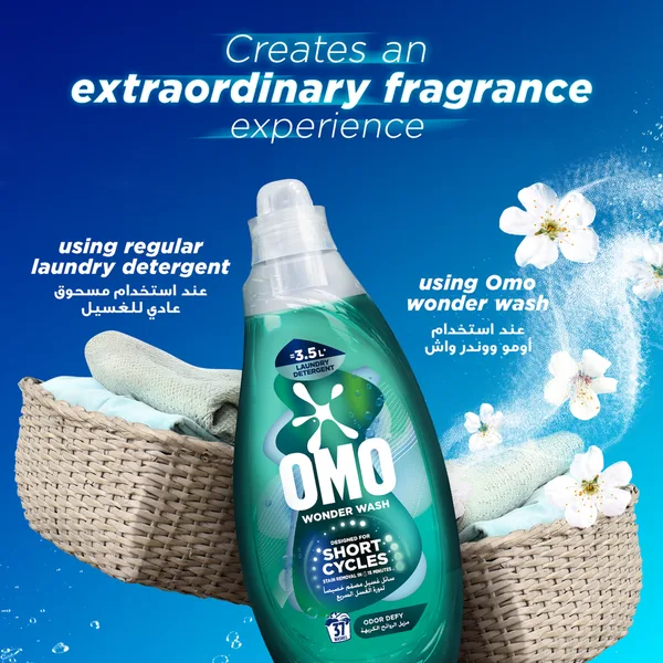 OMO Wonder Wash Liquid Laundry Detergent Odor Defy 1480 ml (10)