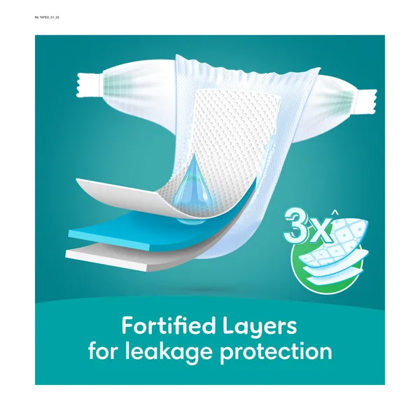 Pampers Rash Protection Taped Diapers, Size 2, 3-8kg, Jumbo Pack, 64 pcs (4)