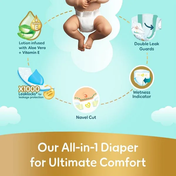Pampers Ultimate Comfort Taped Diapers, Size 2, 3-8kg, 46 pcs (8)