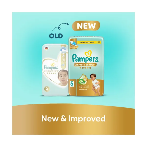 Pampers Ultimate Comfort Taped Diapers, Size 5, 11-16kg, 46 pcs (2)