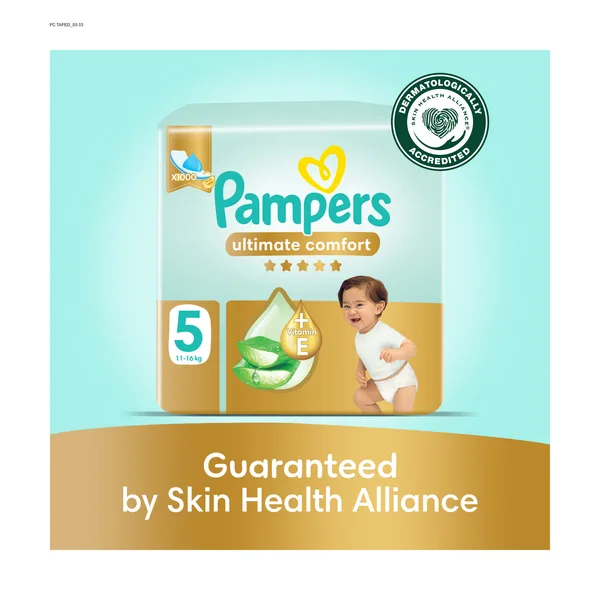 Pampers Ultimate Comfort Taped Diapers, Size 5, 11-16kg, 46 pcs (6)