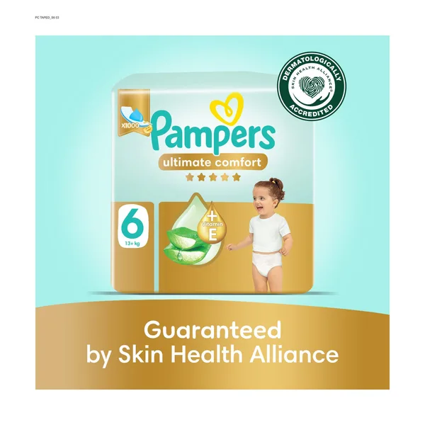 Pampers Ultimate Comfort Taped Diapers, Size 6, 13+kg, Mega Pack, 36 pcs (6)