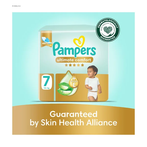 Pampers Ultimate Comfort Taped Diapers, Size 7, 15+kg, 35 pcs (6)