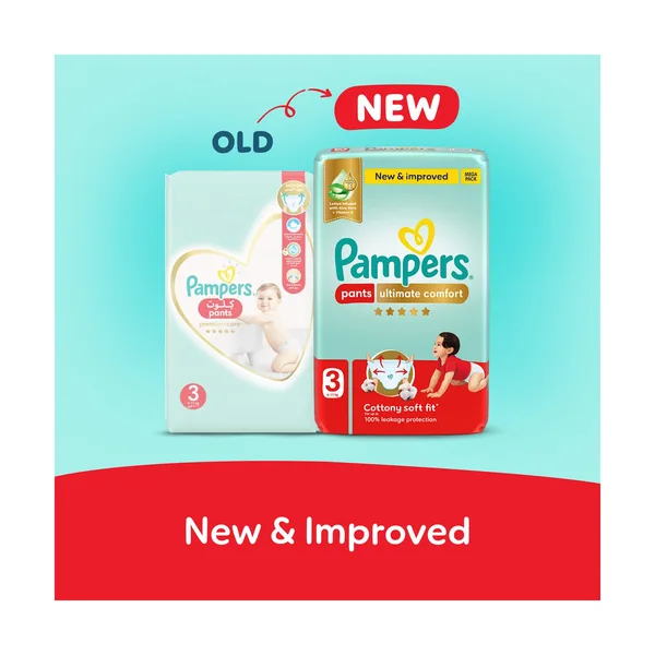 Pampers Ultimate Comfort Pants Diapers, Size 3, 6-11kg, Super Saving Pack, 56 pcs (2)