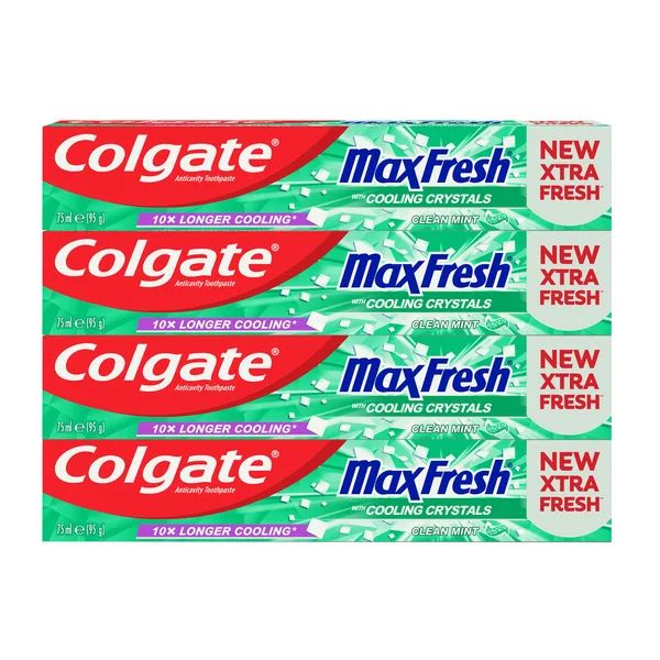 Colgate Max Fresh Clean Mint Toothpaste Value Pack 4 x 75 ml (2)