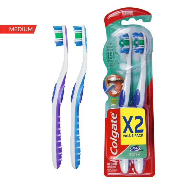 Colgate 360 Whole Mouth Clean Medium Toothbrush Assorted Colour 2 pcs (5)