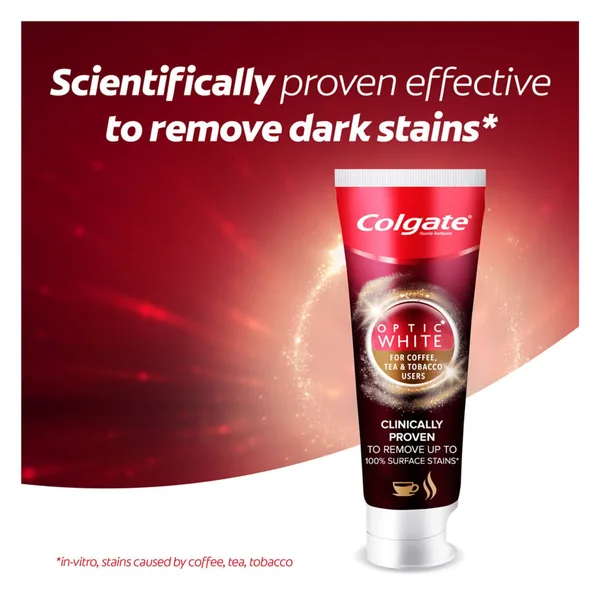 Colgate Optic White Toothpaste for Coffee Tea and Tobaco Users 75 ml (7)