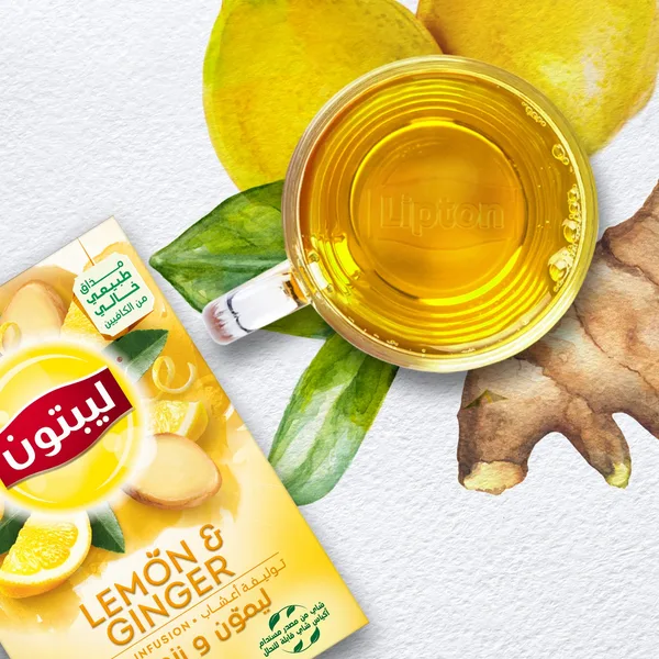 Lipton Lemon & Ginger Herbal Infusion Tea 20 Teabags (2)