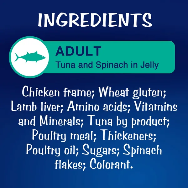 Purina Felix Sensations Jellies With Tuna And Spinach Flavors Catfood 85 g (9)
