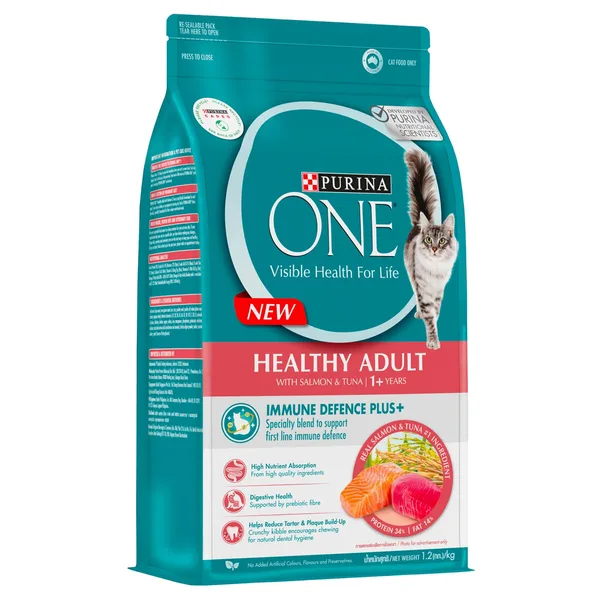 Purina One Healthy Adult Catfood With Salmon & Tuna For 1+ Years 1.2 kg (2)