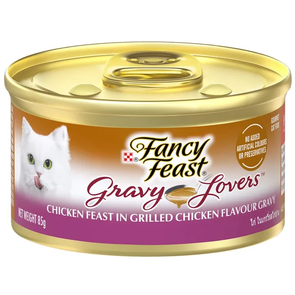 Purina Fancy Feast Gravy Chicken Feast in Grilled Chicken Flavour in Gravy Gourmet Cat Food 85 g (2)