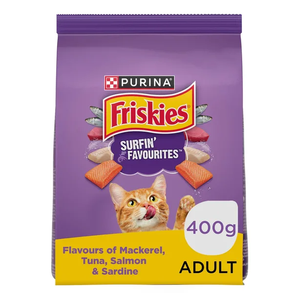 Purina Friskies Surfin Favourites Dry Cat Food 400 g (2)