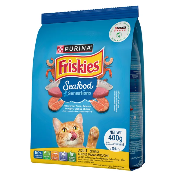 Purina Friskies Seafood Sensation Cat Food 400 g (5)