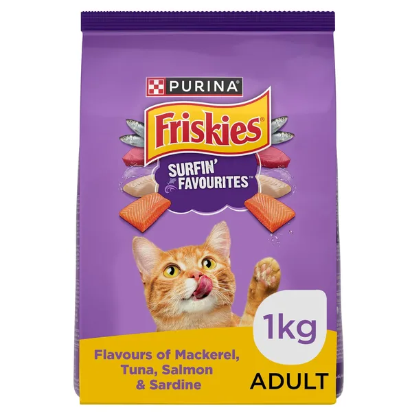 Purina Friskies Surfin Favourites Dry Cat Food 1 kg (2)