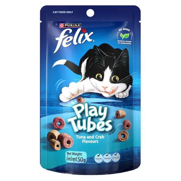 Purina Felix Play Tubes Tuna And Crab Cat Flavour Treats 50 g (3)