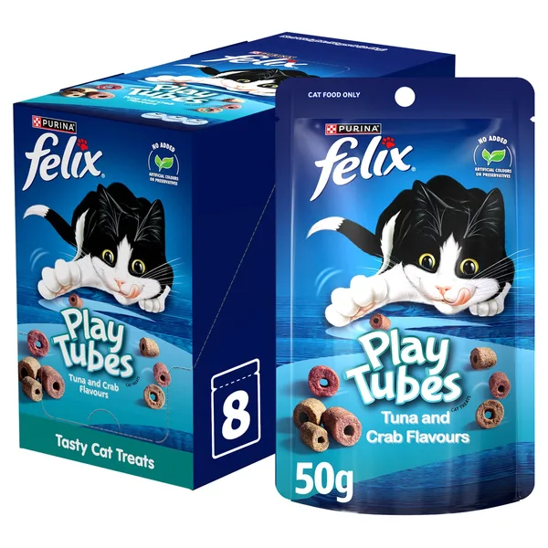 Purina Felix Play Tubes Tuna And Crab Cat Flavour Treats 50 g (4)