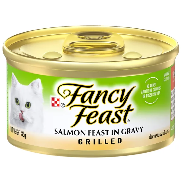 Purina Fancy Feast Grilled Salmon Feast In Gravy Cat Food 85 g (8)