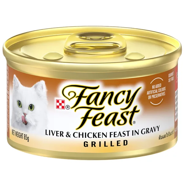 Purina Fancy Feast Grilled Liver & Chicken Feast in Gravy Gourmet Cat Food 85 g (2)