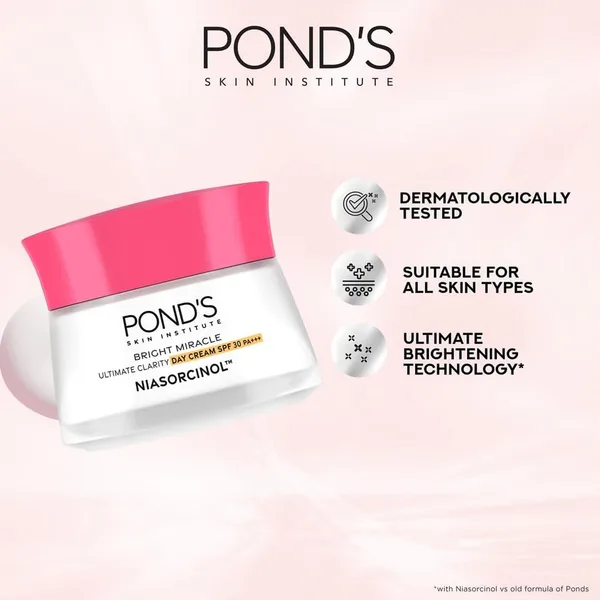 Pond's Bright Miracle Ultimate Clarity Day Cream SPF 30 PA+++ Niasorcinol 50 g (8)