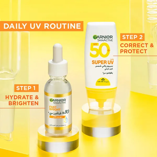 Garnier SkinActive Super UV Invisible Serum Sunscreen Vitamin C SPF50+ 30 ml (9)