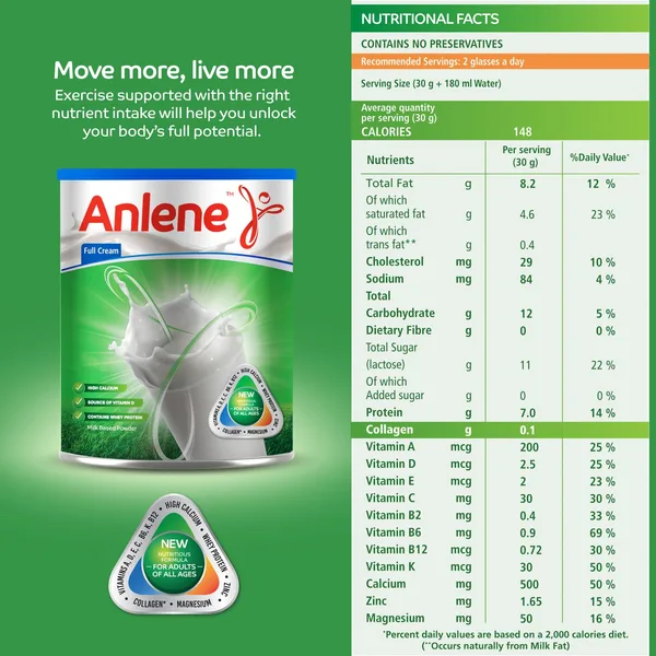 Anlene Full Cream Milk Powder 900 g (2)